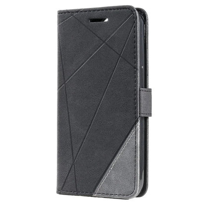For iPhone 13 Pro Max Case Wallet Phone Leather Cover Lines Imprinted