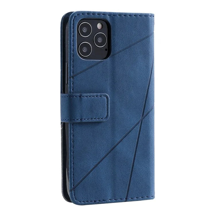 For iPhone 12 / 12 Pro Case Card Slots Wallet PU Leather Phone Cover with Hand Strap