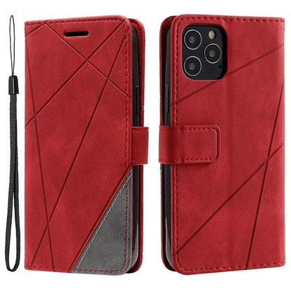 For iPhone 12 / 12 Pro Case Card Slots Wallet PU Leather Phone Cover with Hand Strap