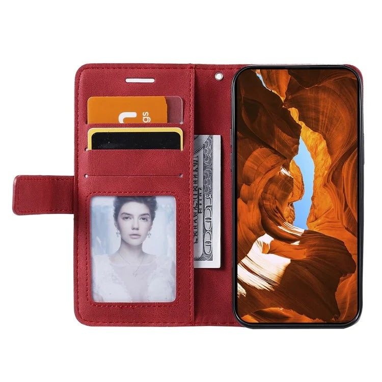 For iPhone 12 / 12 Pro Case Card Slots Wallet PU Leather Phone Cover with Hand Strap