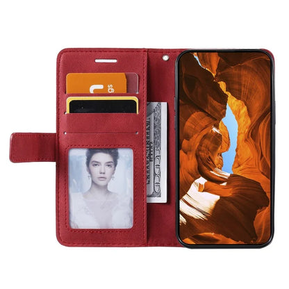 For iPhone 12 / 12 Pro Case Card Slots Wallet PU Leather Phone Cover with Hand Strap