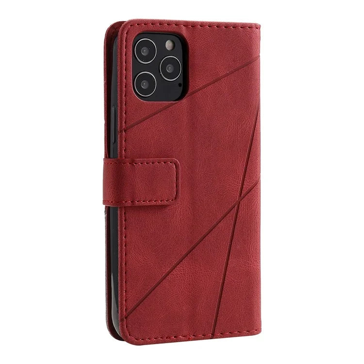 For iPhone 12 / 12 Pro Case Card Slots Wallet PU Leather Phone Cover with Hand Strap