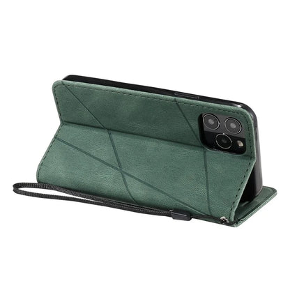 For iPhone 12 / 12 Pro Case Card Slots Wallet PU Leather Phone Cover with Hand Strap