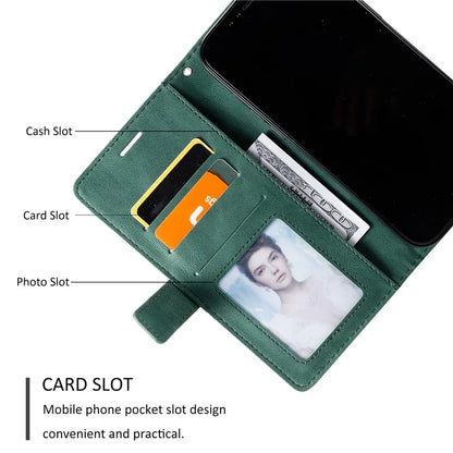 For iPhone 12 / 12 Pro Case Card Slots Wallet PU Leather Phone Cover with Hand Strap