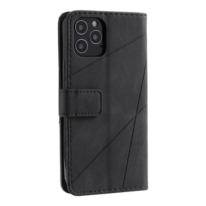 For iPhone 12 / 12 Pro Case Card Slots Wallet PU Leather Phone Cover with Hand Strap