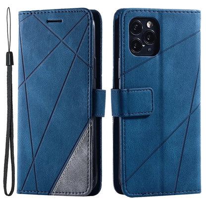 For iPhone 11 Pro Case with Strap Skin-touch PU Leather Stand Wallet Phone Cover