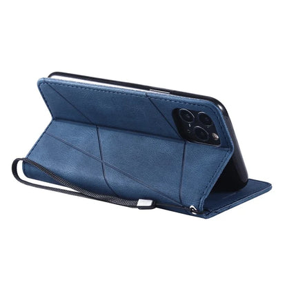 For iPhone 11 Pro Case with Strap Skin-touch PU Leather Stand Wallet Phone Cover