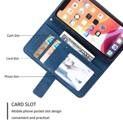 For iPhone 11 Pro Case with Strap Skin-touch PU Leather Stand Wallet Phone Cover
