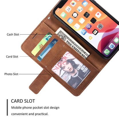 For iPhone 11 Pro Case with Strap Skin-touch PU Leather Stand Wallet Phone Cover