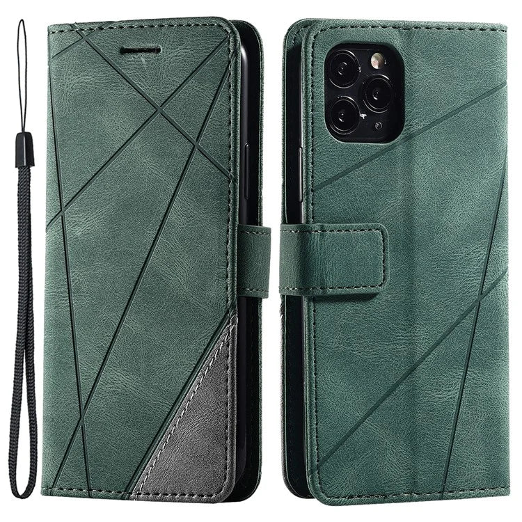 For iPhone 11 Pro Case with Strap Skin-touch PU Leather Stand Wallet Phone Cover