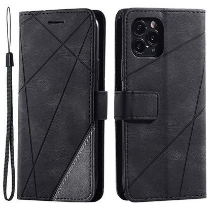 For iPhone 11 Pro Case with Strap Skin-touch PU Leather Stand Wallet Phone Cover