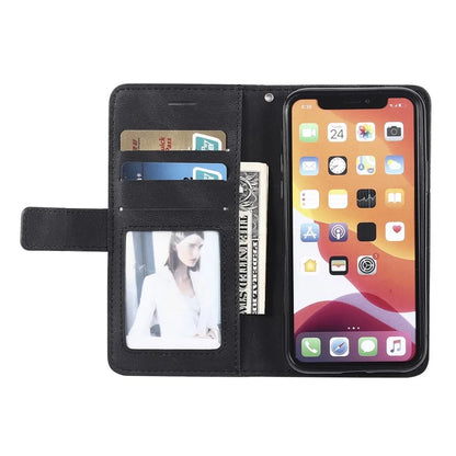For iPhone 11 Pro Case with Strap Skin-touch PU Leather Stand Wallet Phone Cover
