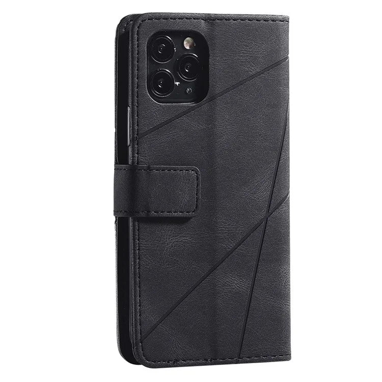For iPhone 11 Pro Case with Strap Skin-touch PU Leather Stand Wallet Phone Cover