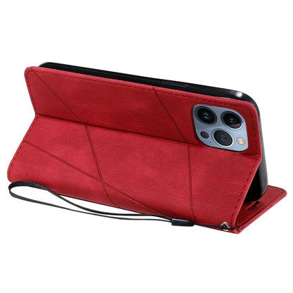 For iPhone 14 Pro Max Case Wallet Card Slots Leather Phone Cover with Wrist Strap
