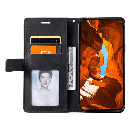 For iPhone 14 Pro Max Case Wallet Card Slots Leather Phone Cover with Wrist Strap
