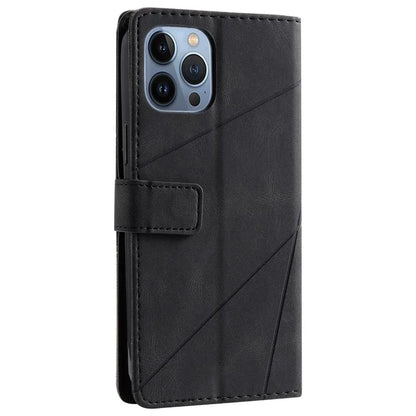 For iPhone 14 Pro Max Case Wallet Card Slots Leather Phone Cover with Wrist Strap