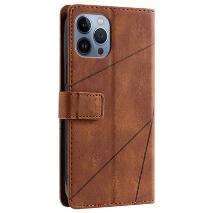 For iPhone 14 Pro Max Case Wallet Card Slots Leather Phone Cover with Wrist Strap