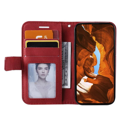 For iPhone 12 mini Case Wallet Leather Phone Cover Skin-touch Texture