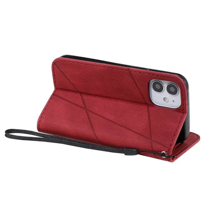 For iPhone 12 mini Case Wallet Leather Phone Cover Skin-touch Texture