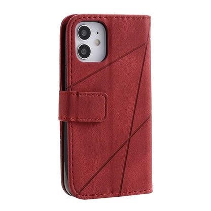 For iPhone 12 mini Case Wallet Leather Phone Cover Skin-touch Texture