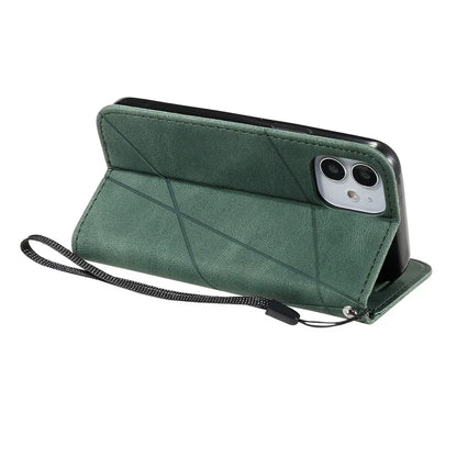 For iPhone 12 mini Case Wallet Leather Phone Cover Skin-touch Texture