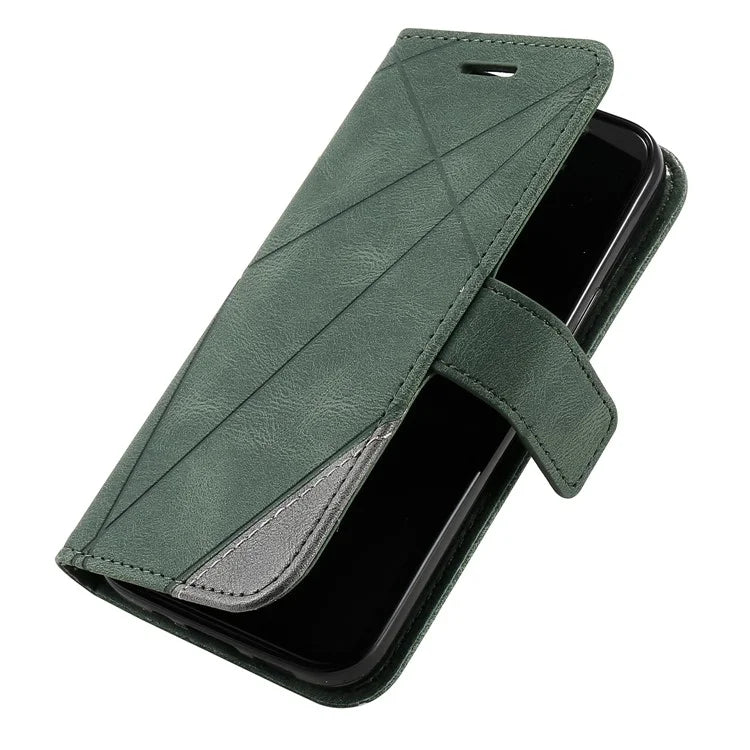 For iPhone 12 mini Case Wallet Leather Phone Cover Skin-touch Texture