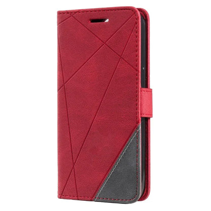 For iPhone 15 Pro Magnetic Case Splicing Design Wallet Stand Phone Cover