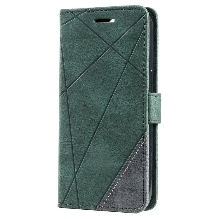 For iPhone 15 Pro Magnetic Case Splicing Design Wallet Stand Phone Cover