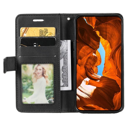 For iPhone 15 Pro Magnetic Case Splicing Design Wallet Stand Phone Cover