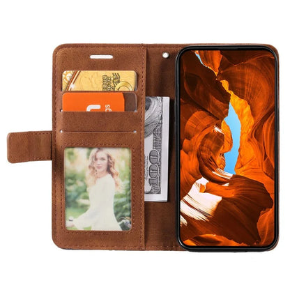 For iPhone 15 Pro Magnetic Case Splicing Design Wallet Stand Phone Cover