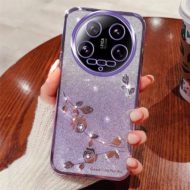 KADEM For Xiaomi 14 Ultra Case Bling Glitter TPU Protective Phone Cover