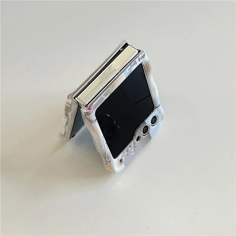 For Samsung Galaxy Z Flip5 5G Cell Phone Case Wavy Edges Hard PC Back Cover