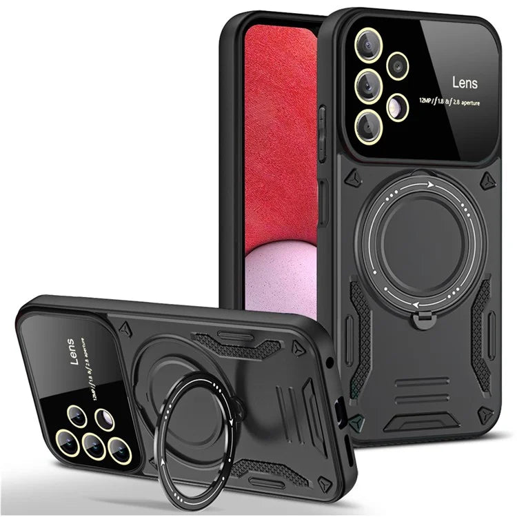For Samsung Galaxy A13 4G Case Compatible with MagSafe Kickstand PC+TPU Phone Cover
