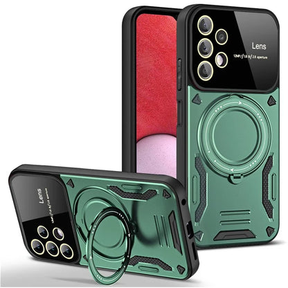For Samsung Galaxy A13 4G Case Compatible with MagSafe Kickstand PC+TPU Phone Cover