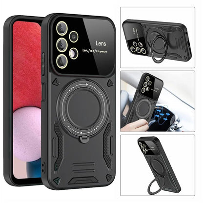 For Samsung Galaxy A13 4G Case Compatible with MagSafe Kickstand PC+TPU Phone Cover
