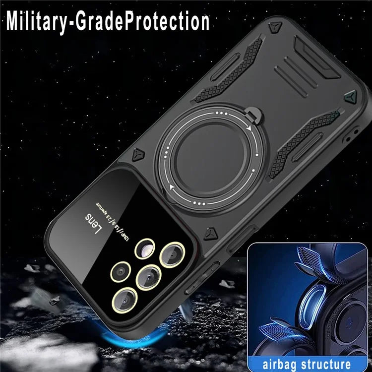For Samsung Galaxy A13 4G Case Compatible with MagSafe Kickstand PC+TPU Phone Cover
