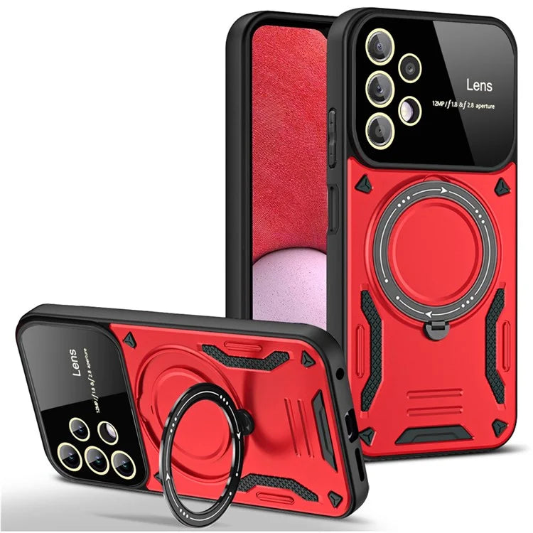 For Samsung Galaxy A13 4G Case Compatible with MagSafe Kickstand PC+TPU Phone Cover