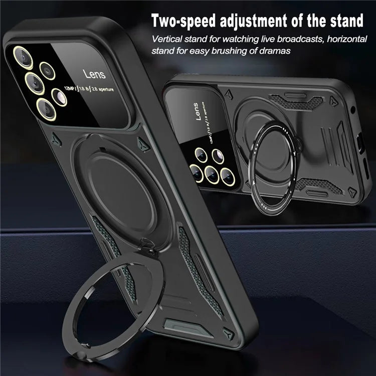 For Samsung Galaxy A13 4G Case Compatible with MagSafe Kickstand PC+TPU Phone Cover