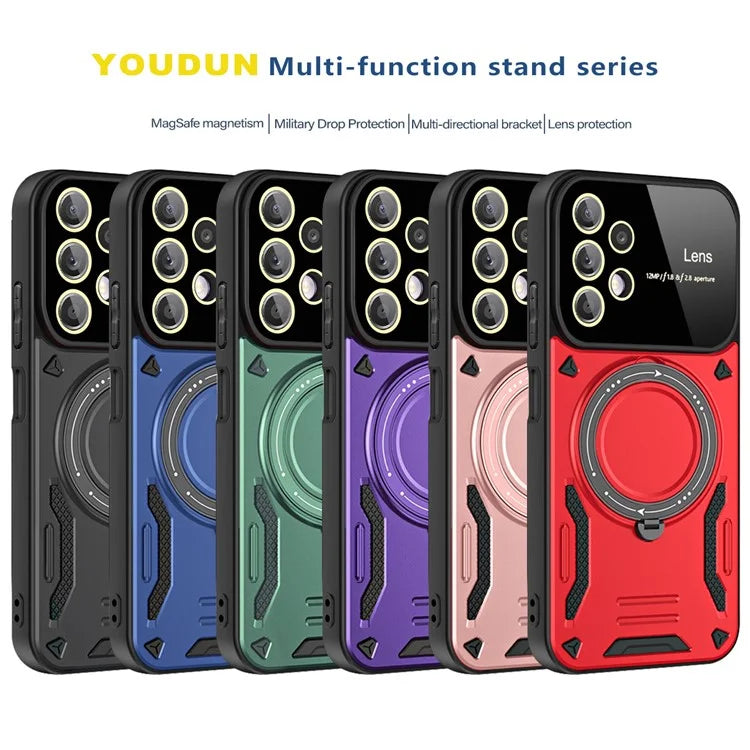 For Samsung Galaxy A13 4G Case Compatible with MagSafe Kickstand PC+TPU Phone Cover