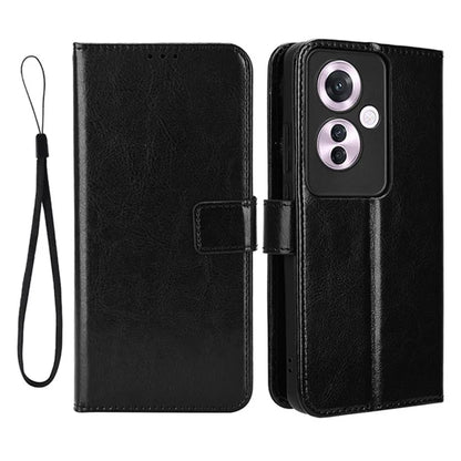 For Oppo Reno11 F 5G / F25 Pro 5G Case Crazy Horse Texture Leather Stand Phone Cover