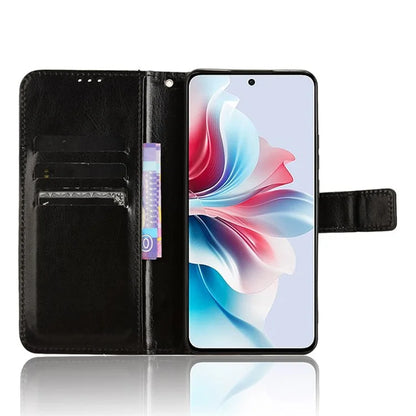 For Oppo Reno11 F 5G / F25 Pro 5G Case Crazy Horse Texture Leather Stand Phone Cover