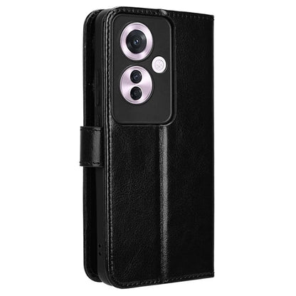 For Oppo Reno11 F 5G / F25 Pro 5G Case Crazy Horse Texture Leather Stand Phone Cover