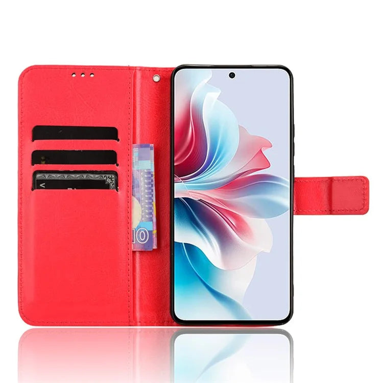 For Oppo Reno11 F 5G / F25 Pro 5G Case Crazy Horse Texture Leather Stand Phone Cover