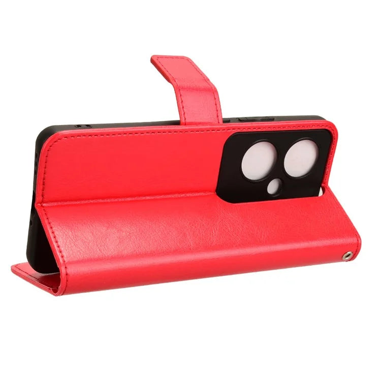 For Oppo Reno11 F 5G / F25 Pro 5G Case Crazy Horse Texture Leather Stand Phone Cover