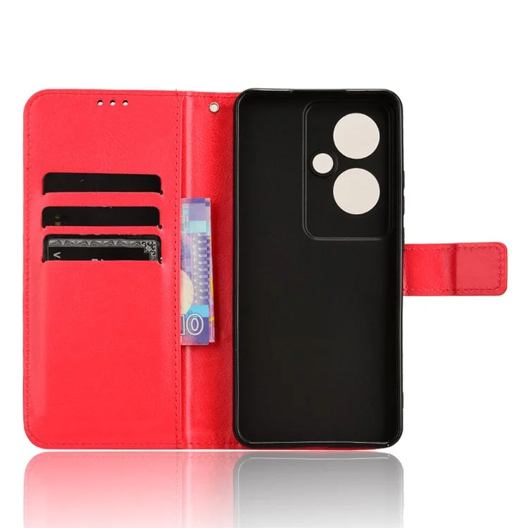 For Oppo Reno11 F 5G / F25 Pro 5G Case Crazy Horse Texture Leather Stand Phone Cover