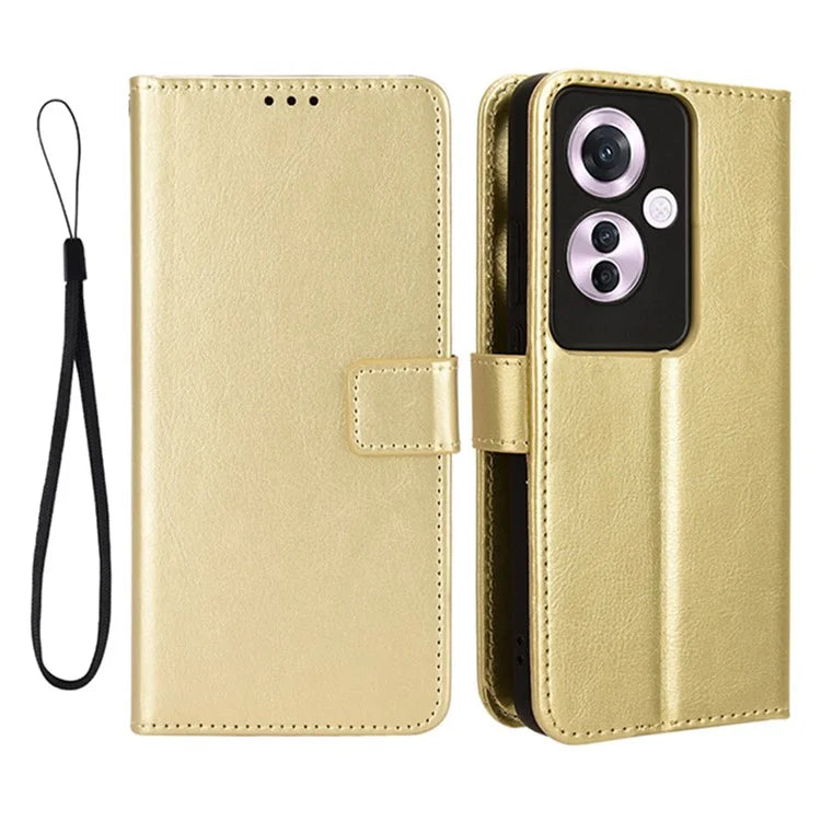 For Oppo Reno11 F 5G / F25 Pro 5G Case Crazy Horse Texture Leather Stand Phone Cover