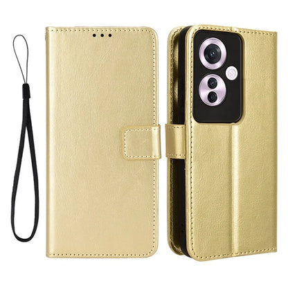 For Oppo Reno11 F 5G / F25 Pro 5G Case Crazy Horse Texture Leather Stand Phone Cover