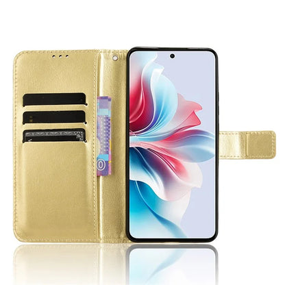 For Oppo Reno11 F 5G / F25 Pro 5G Case Crazy Horse Texture Leather Stand Phone Cover