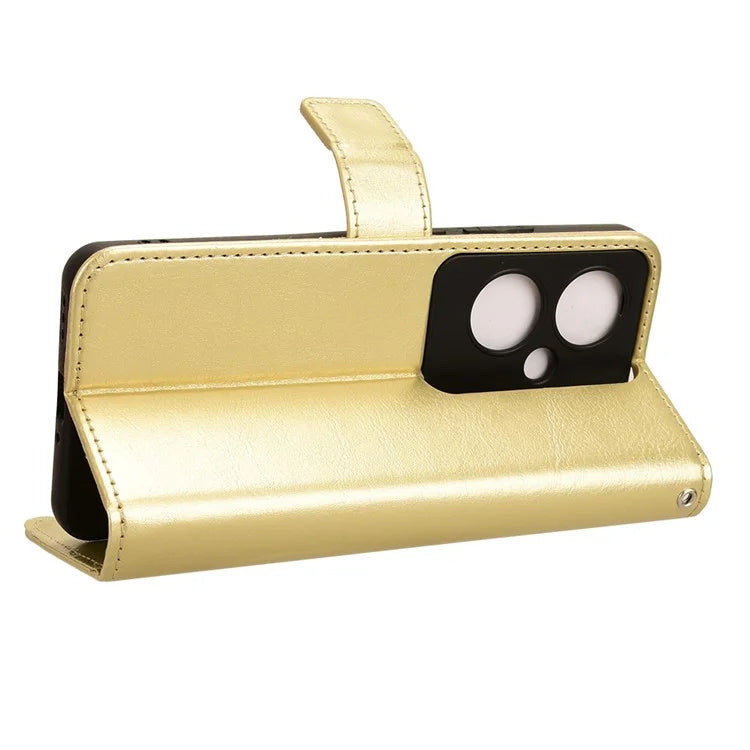 For Oppo Reno11 F 5G / F25 Pro 5G Case Crazy Horse Texture Leather Stand Phone Cover