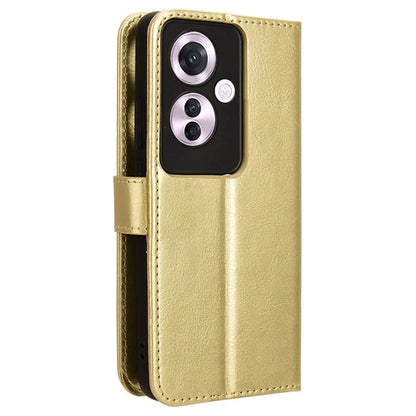 For Oppo Reno11 F 5G / F25 Pro 5G Case Crazy Horse Texture Leather Stand Phone Cover